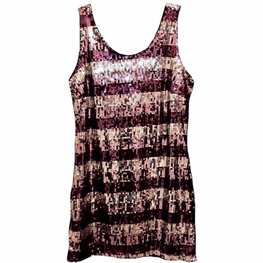 Stripe sequin dress
